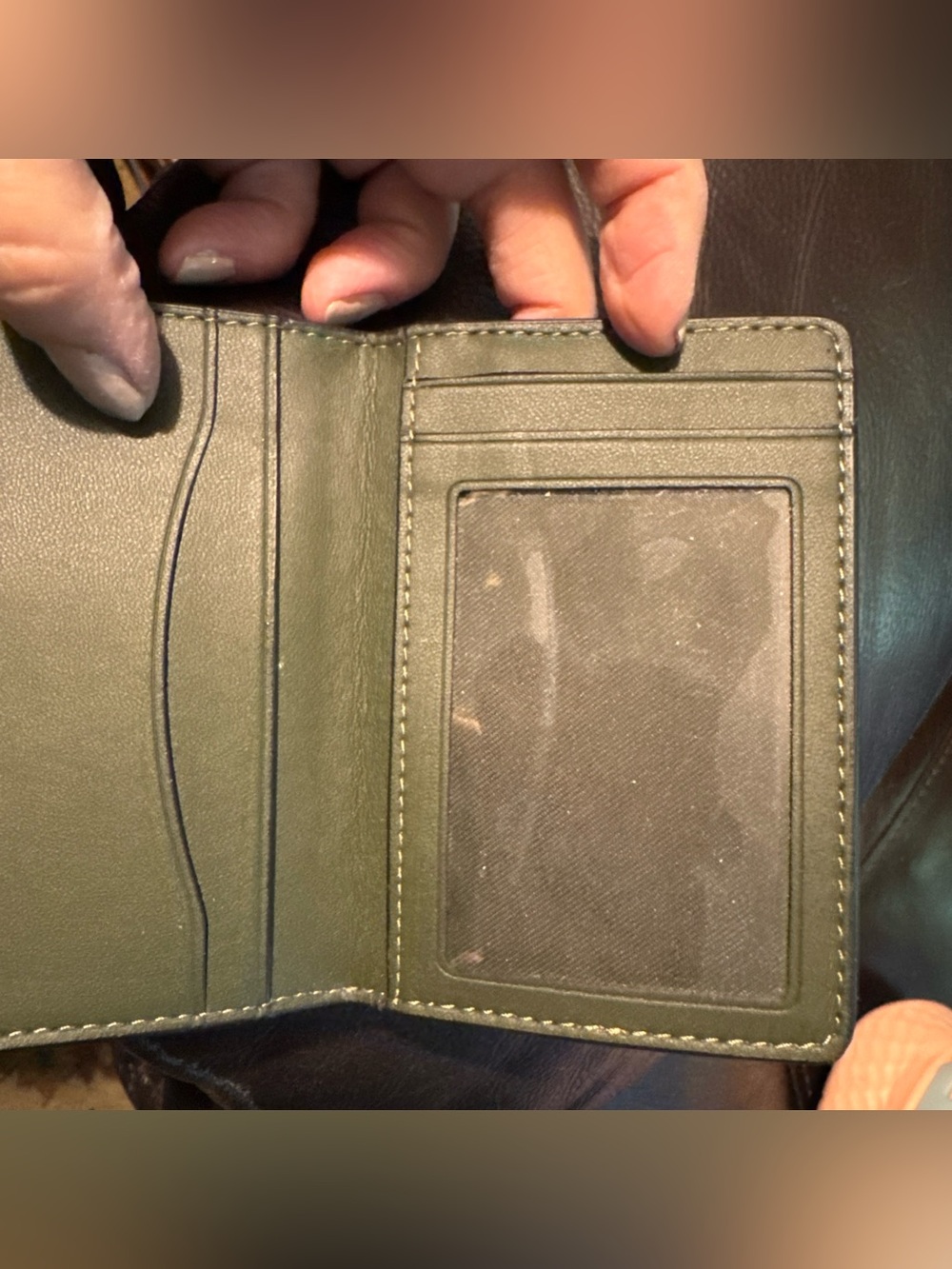 Coach Men's Green/Black Camouflage Bifold Wallet w/ ID Window, Credit Card - Picture 3 of 16